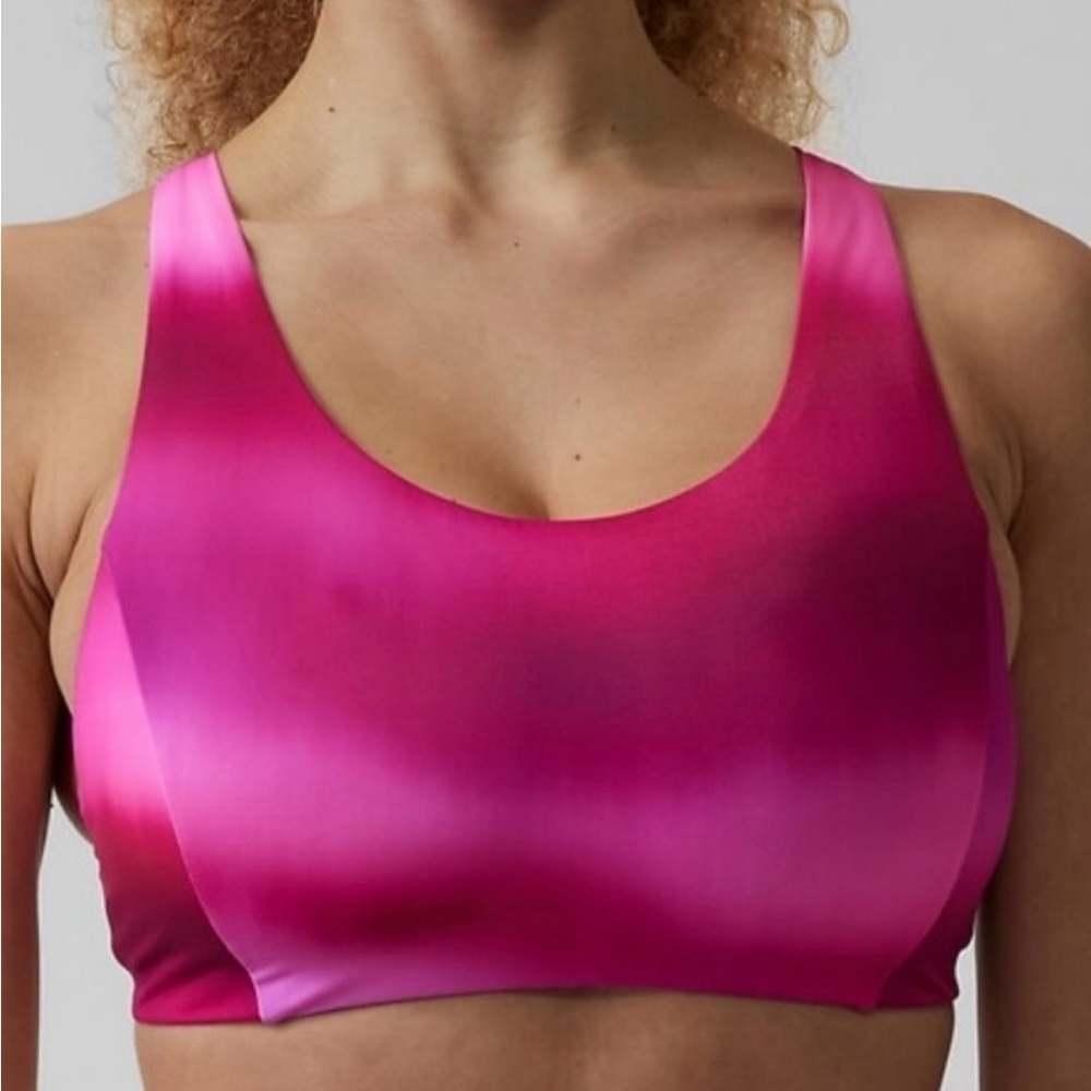 Athleta Women's Malibu Bikini Top A-C Size Med‎ Color Surf Blur Fuchsia
